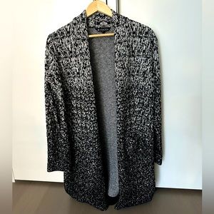 Athleta Wool / Cashmere Cardigan Sweater - Black / Grey Ombre - Size S